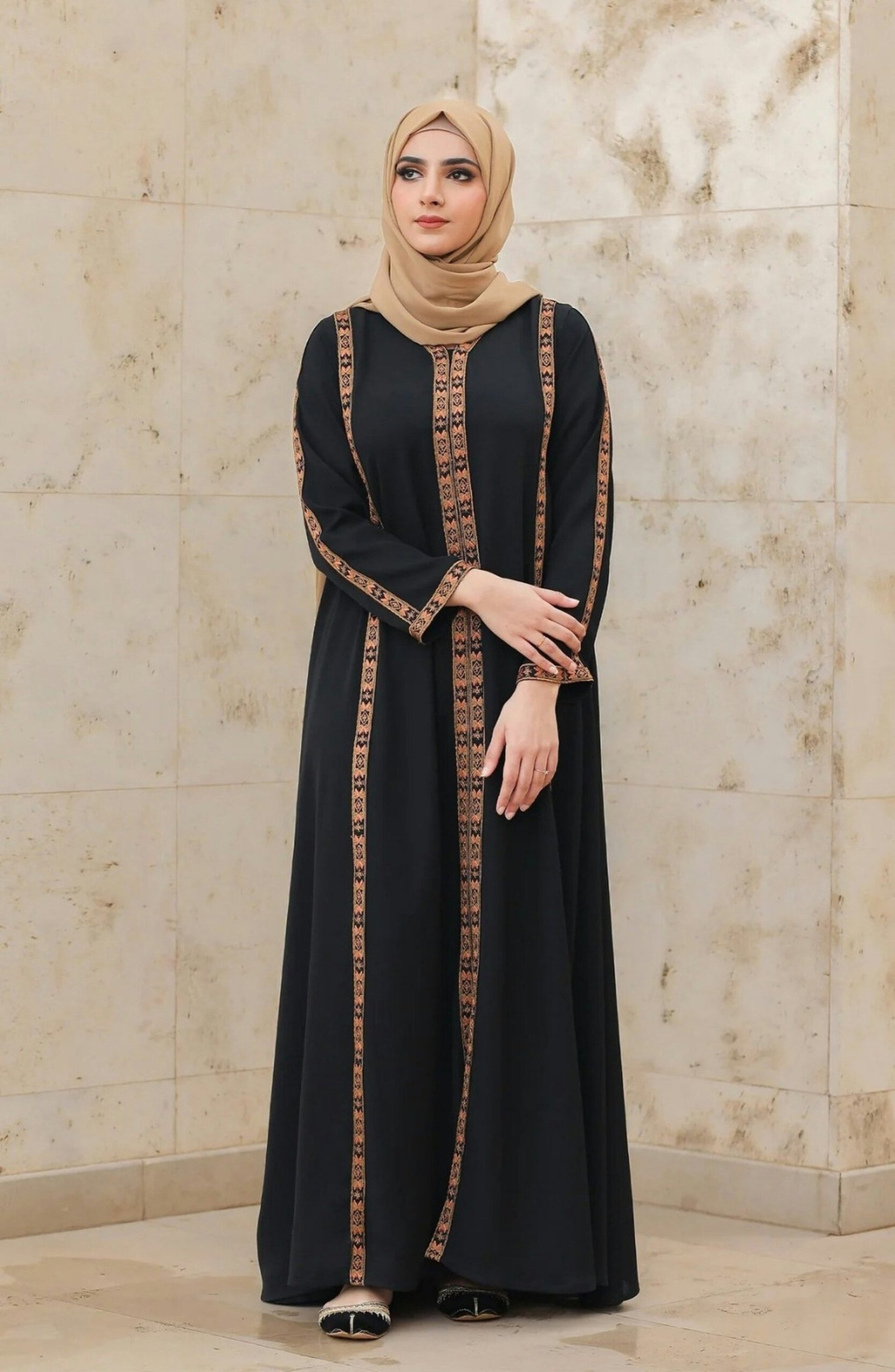 Abaya Lina brodée or